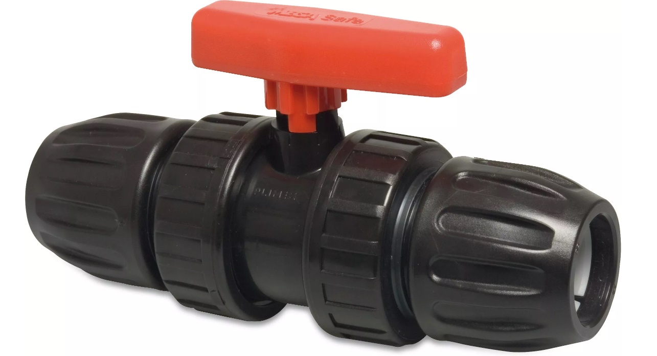 PP kogelkraan 2x knelkoppeling