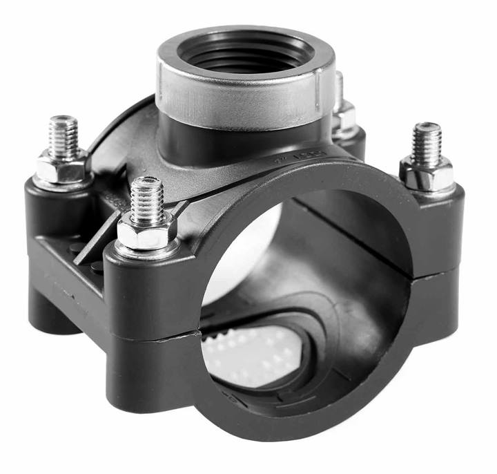 PP aanboorzadel met RVS bouten en moeren