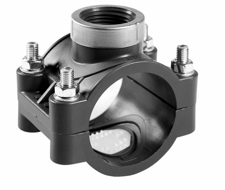 PP aanboorzadel met verzinkte bouten en moeren