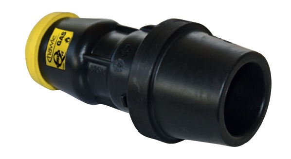 Hawle Gas koppeling recht PE x staal kunststof bekleed K6365