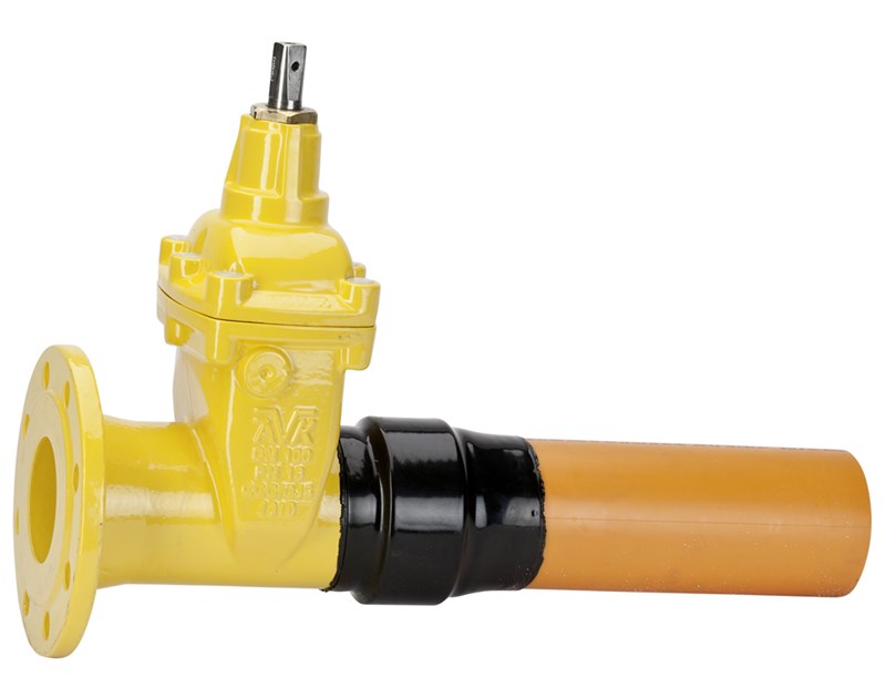 AVK schuifafsluiter flens x PE 100 SDR11 laseinden PN10 GAS