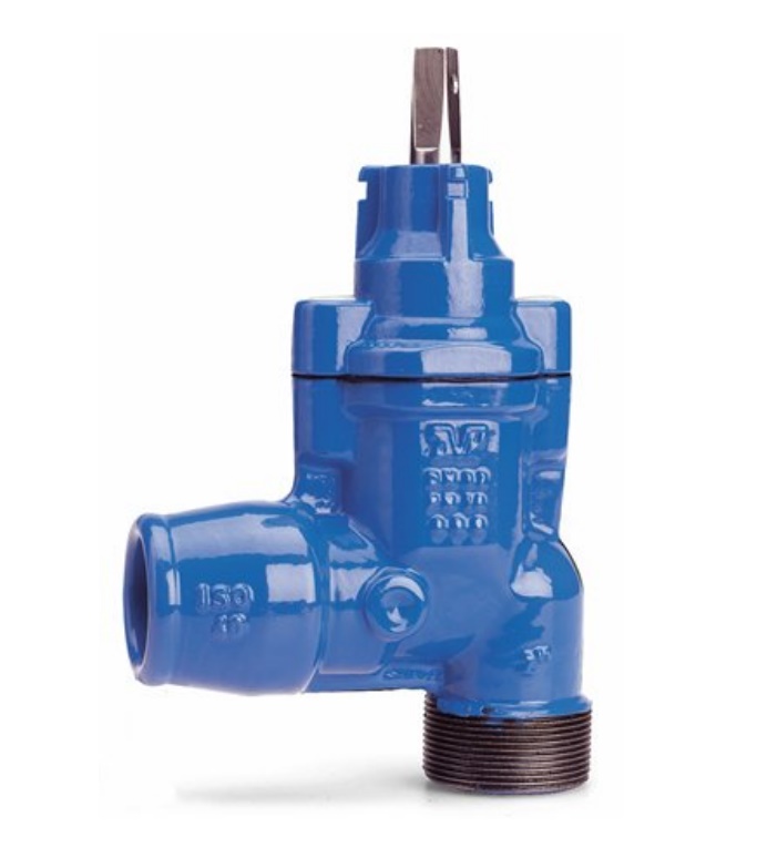 AVK dienstleidingafsluiter 11/30 haaks met buitendraad en PE eind POM PN16 water