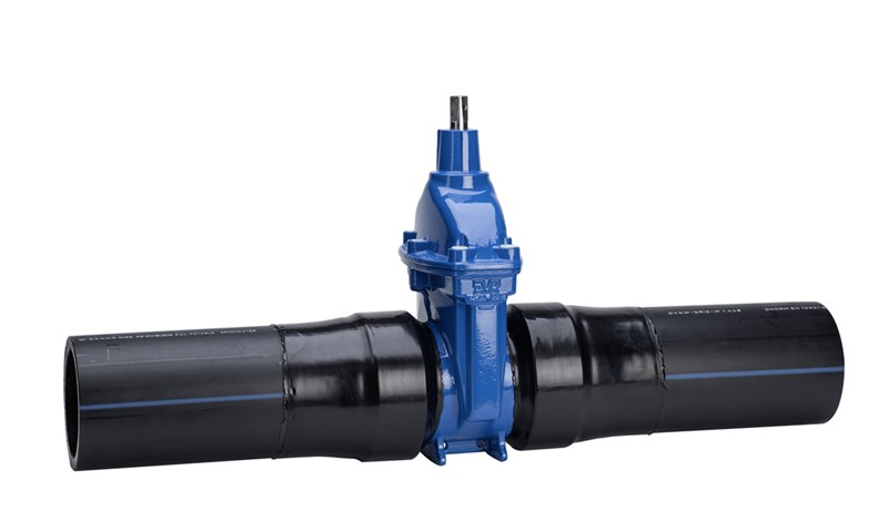 AVK afsluiter 36/80 met PE100 SDR11 laseinden PN16 water