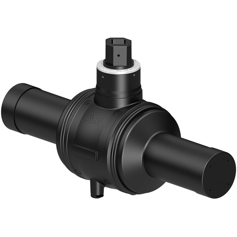 AVK kunststof kogelkraan 85/30 met PE100 SDR11 laseinden PN16 water