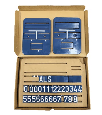 Aanwijsbord kunststof 120x160mm compleet Blauw (2 stuks)