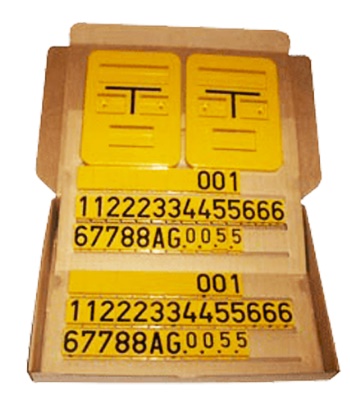 Aanwijsbord kunststof 120x160mm compleet Geel (2 stuks)