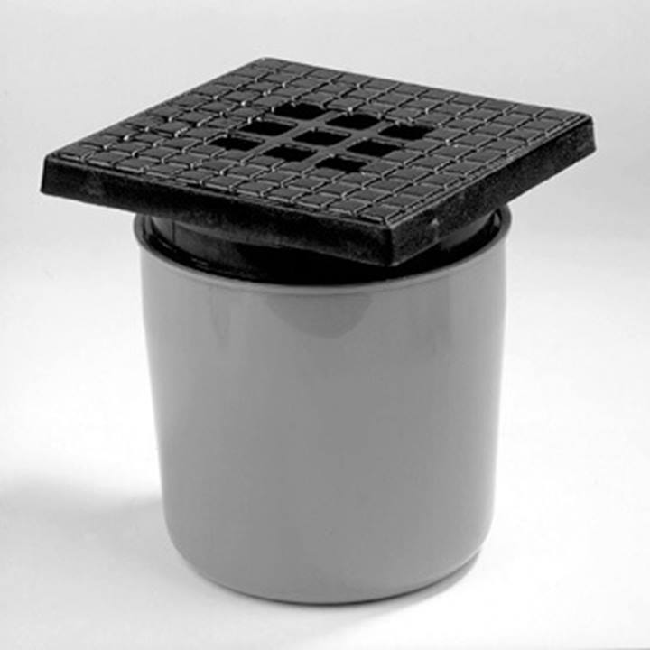 ABS stalput 200x200mm + GY deksel OU 75mm