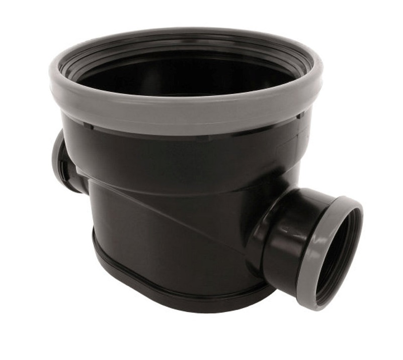 PP controle- / erfscheidingsput zwart zonder deksel