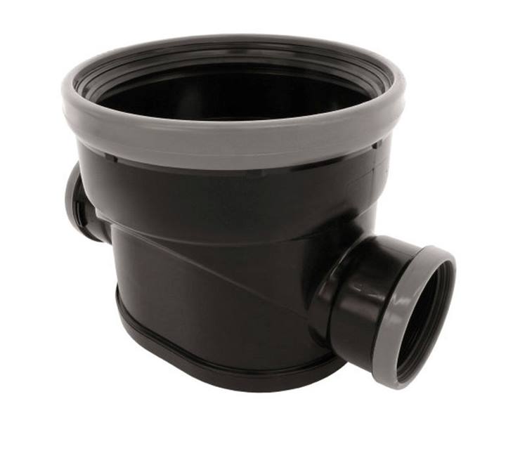 PP controle- / erfscheidingsput zwart zonder deksel