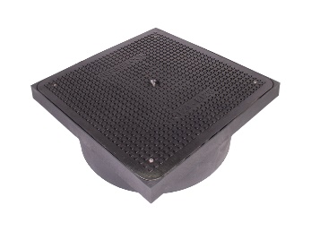 Deksel met inlegrand materiaal composiet met schacht klasse B. 125 kN