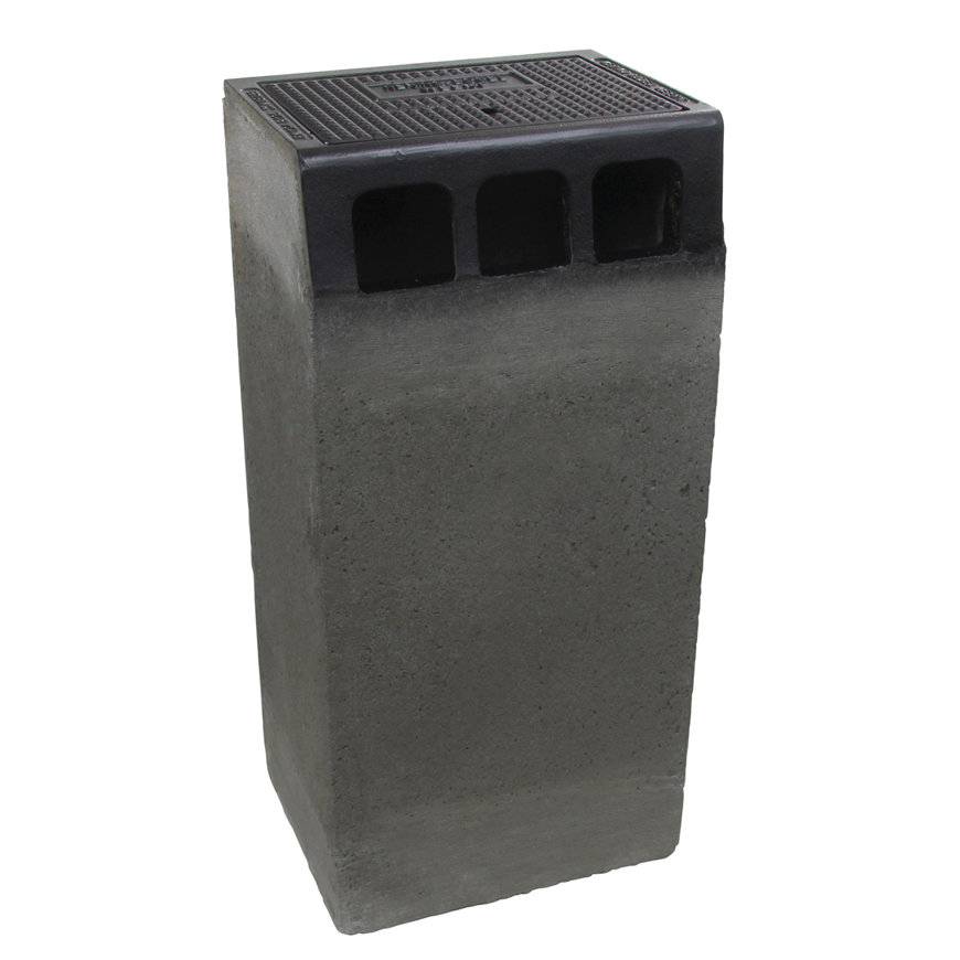 Beton / Gietijzeren trottoirkolk compleet