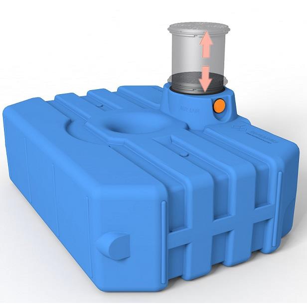 Easy rain regenwater opslagtank PE 3000 liter, ondergronds model