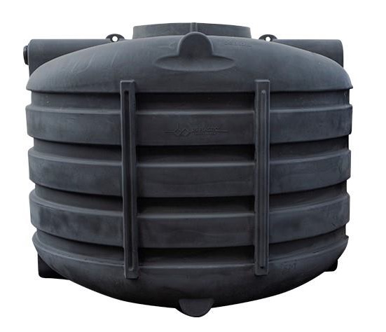 Septic/regenwater tank PE 3300 liter, ondergronds model