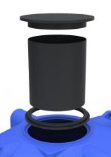 Telescopische schacht H=700mm. ø500mm.