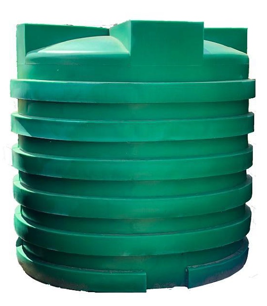 LDPE opslagtank verticaal groen 4000L rond model
bovengronds