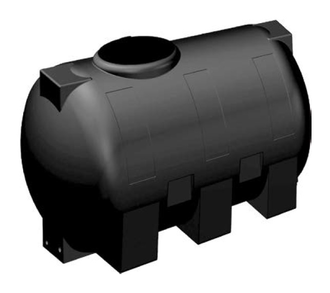 LDPE opslagtank type CI horizontaal ondergronds