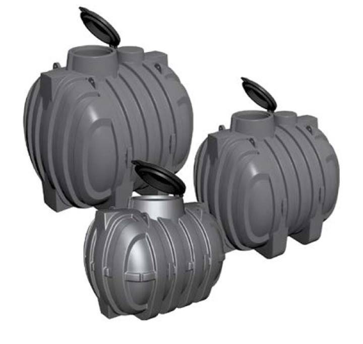 LDPE opslagtank type CI horizontaal ondergronds