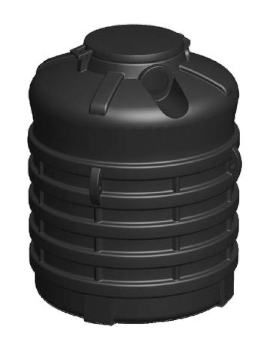 LDPE opslagtank type NPI vertikaal ondergronds