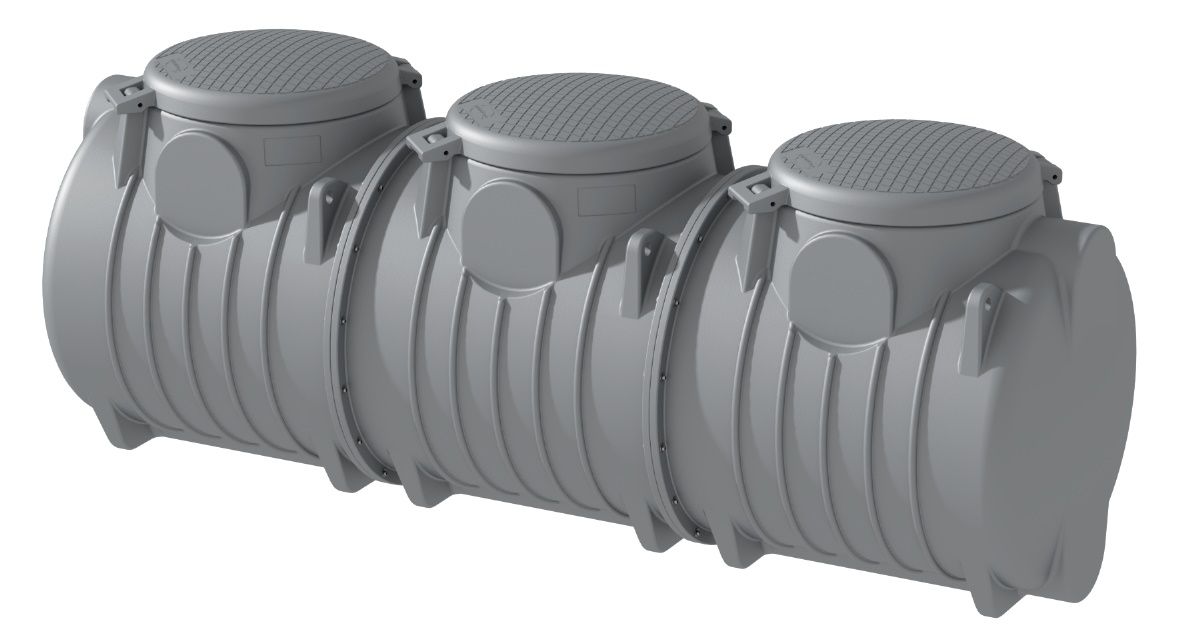 LDPE opslagtank type NT horizontaal ondergronds