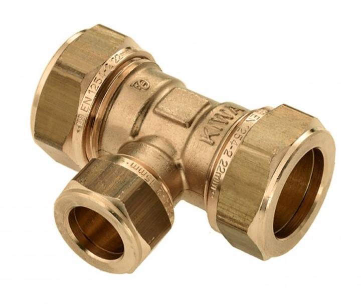 Bonfix messing knel verloop T-stuk 90°