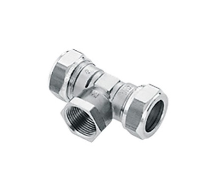 Bonfix nikkel knel schroef T-stuk 90° bi.dr.