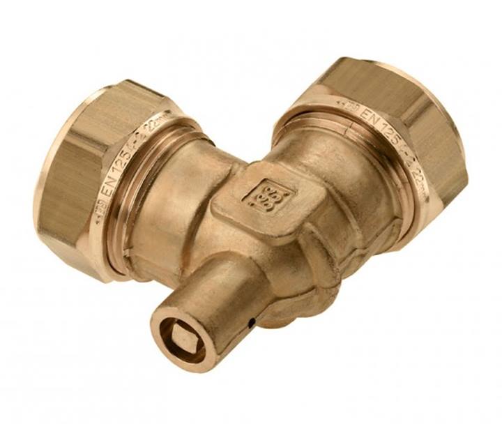 Bonfix messing knel knie 90° met ontluchter