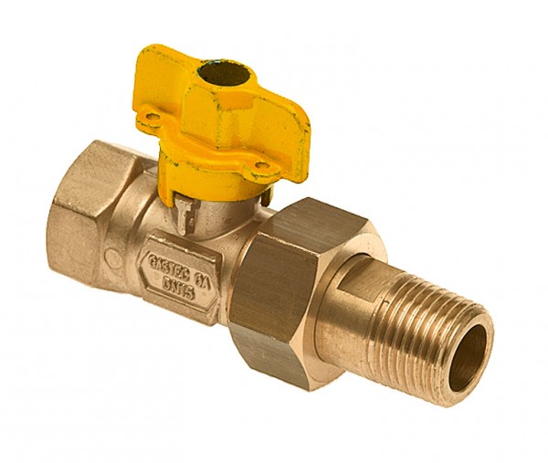 Bonfix messing gaskogelkraan bi.dr. x koppeling bu.dr.