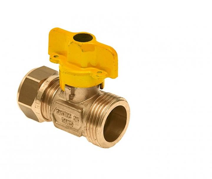 Bonfix messing gaskogelkraan knel x warteldraad