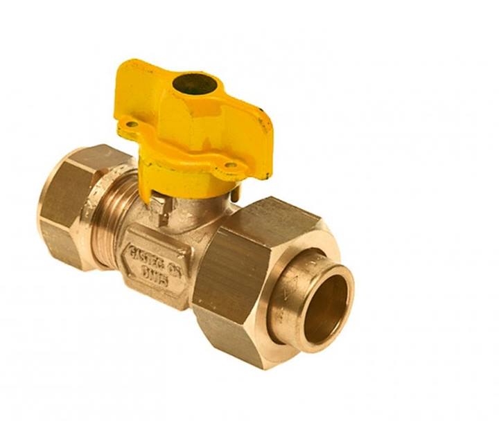 Bonfix messing gaskogelkraan knel x koppeling capillair