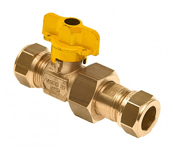 Bonfix messing gaskogelkraan knel x koppeling knel