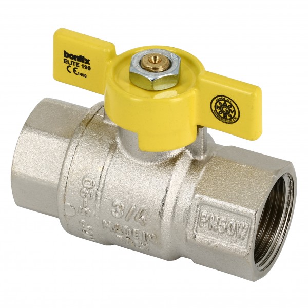 Bonfix messing gaskraan 2x bi.dr.