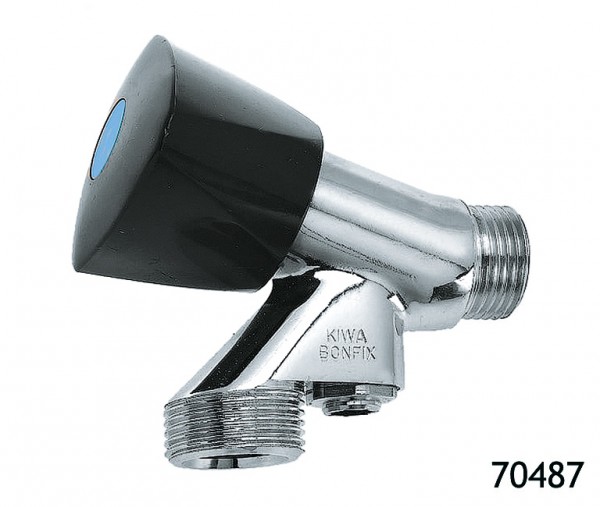 Beluchterkraan met keerklep en zwarte knop