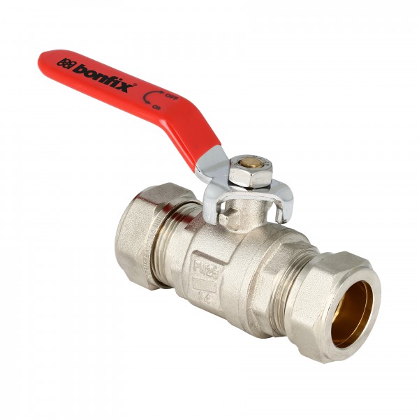 Bonfix messing kogelkraan 2x knel met hendel zonder aftap