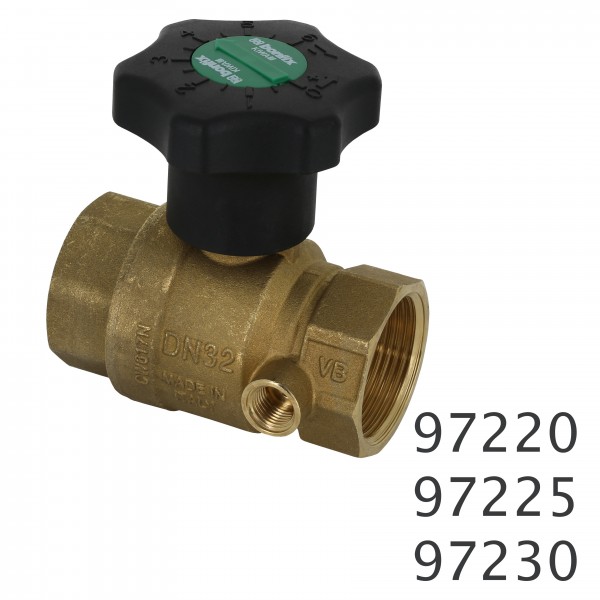 Bonfix kogelstopkraan 2x bi.dr. met knop kiwa en aftap mogelijkheid