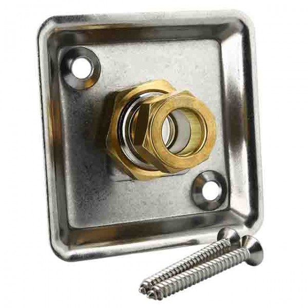 Gevelplaat vierkant 15 x 1/2" knel x bi verzinkt