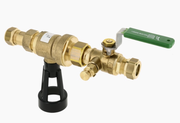 Bonfix terugstroombeveiliging CA 2096 met kogelkraan 2x knel