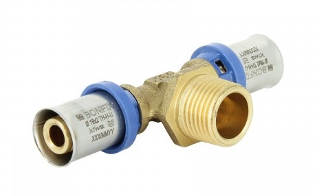 Bonfix Alupex punt T-stuk 90° 2x pers 1x bu.dr.