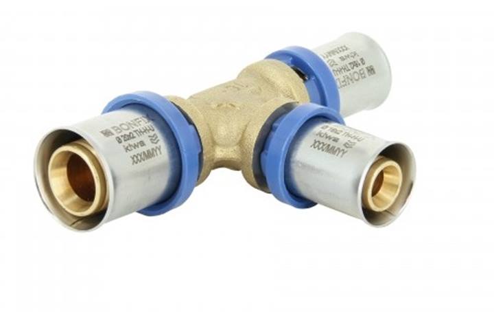 Bonfix Alupex verloop T-stuk 90° 3x pers
