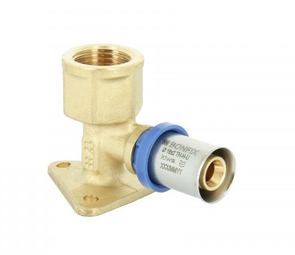 Bonfix Alupex muurplaat 90° pers x bi.dr.