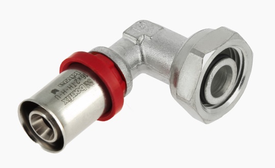 Bonfix Alupex knie, vernikkeld,  pers x conische wartel bi.dr. t.b.v. inbouwreservoir