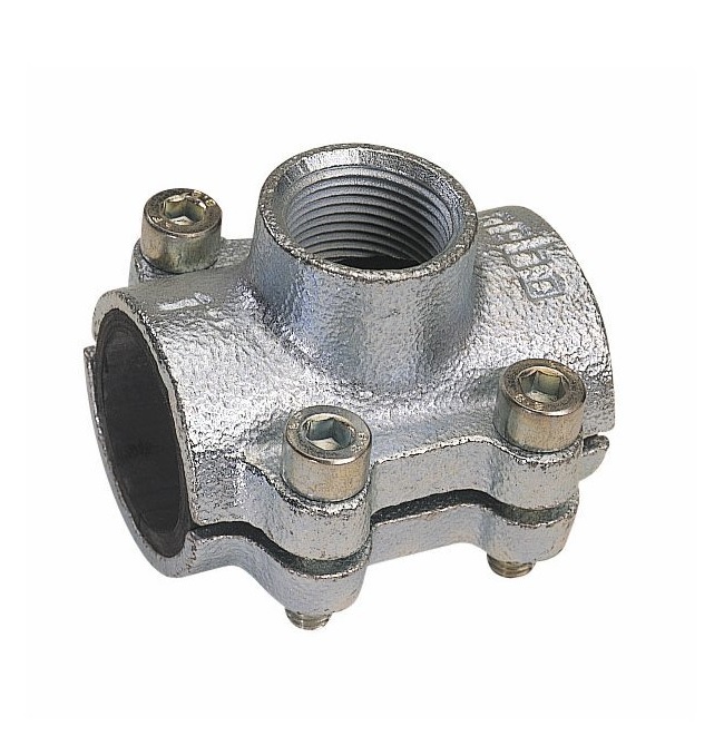 Verzinkt aanboorzadel t.b.v. stalen buis klem x bi.dr.