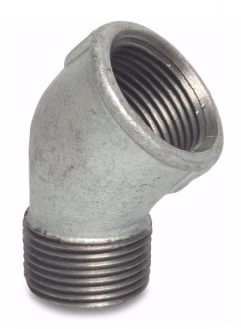 Knie 1-1/2" verzinkt 45° bi.x bu. nr.121