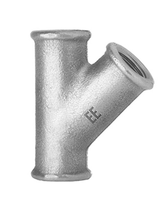 Verzinkt T-stuk 45° 3x bi.dr. nr.165