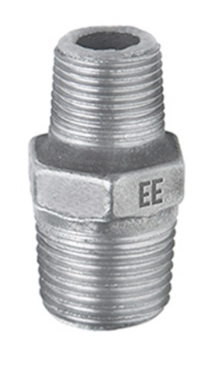 Verzinkt verloopnippel 2x bu.dr. nr.245