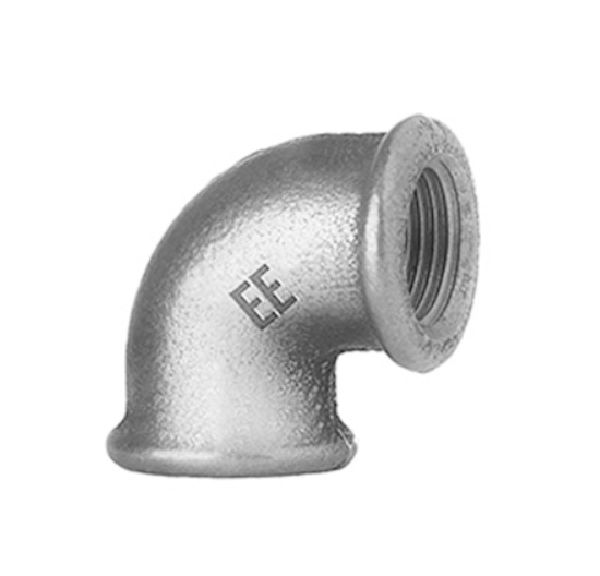 Verzinkt knie 90° 2x bi.dr. nr.90