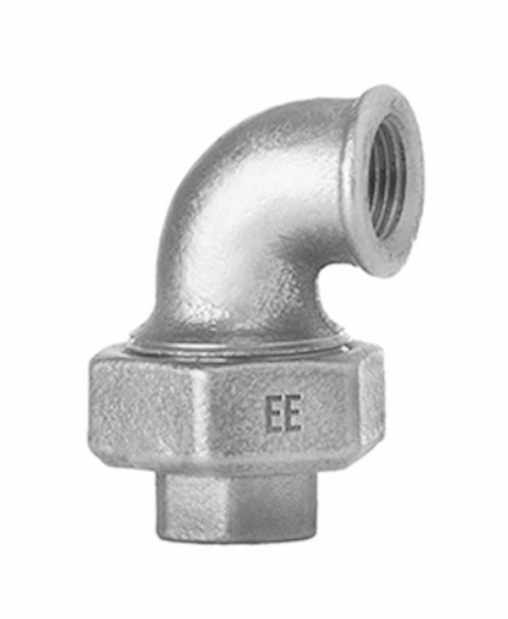 Verzinkt 3/3 koppeling haaks 90° 2x bi.dr. nr.96