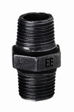 Zwart dubbele nippel 2x bu.dr. nr.280