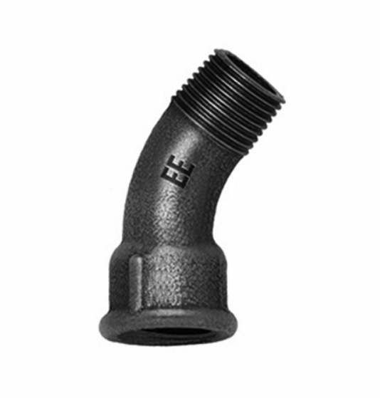 Zwart lange bocht 45° bi.dr. x bu.dr. nr.40