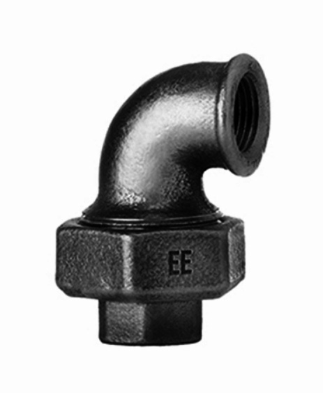 Zwart 3/3 koppeling haaks 90° 2x bi.dr. nr.96