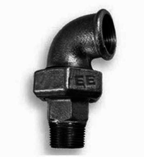 Zwart 3/3 koppeling haaks 90° bi.dr. x bu.dr. nr.98